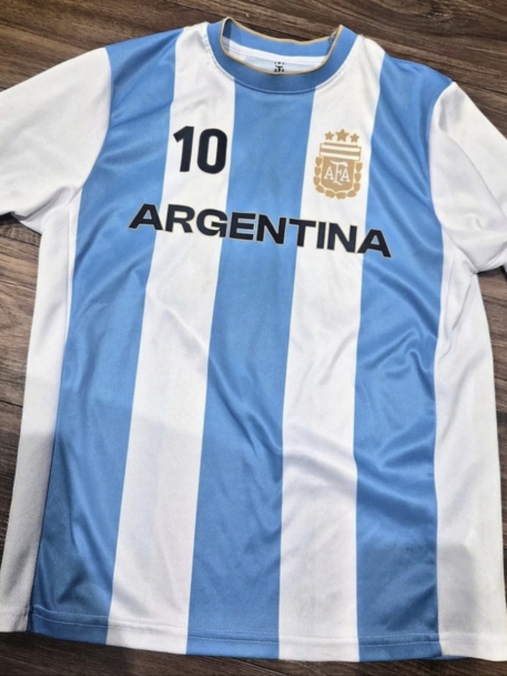 Argentina Messi 10 Jersey Soccer Jersey Boys YXL Like New